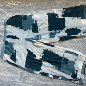 Abstract Pattern Wide Leg Pants